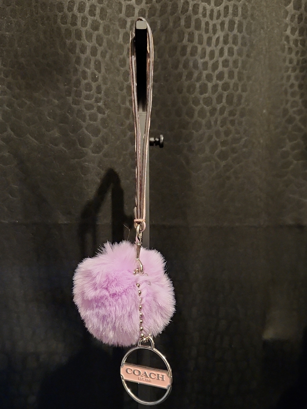 Coach Lite Pink Metal Hang Tag With Coach Wrislet Strap